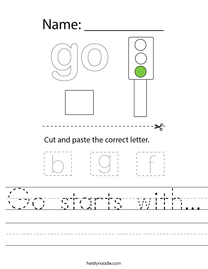 Go starts with... Worksheet