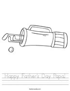Happy Father's Day Papa Handwriting Sheet