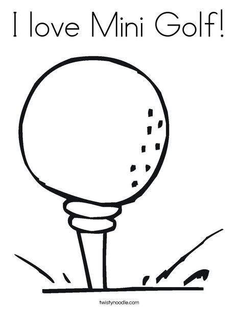 Golf ball on tee Coloring Page