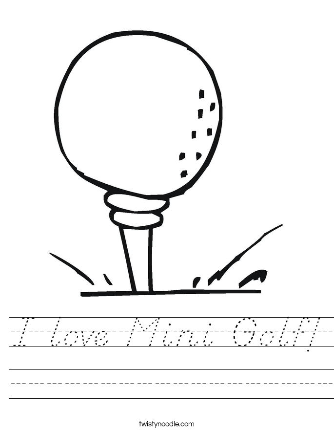 I love Mini Golf! Worksheet