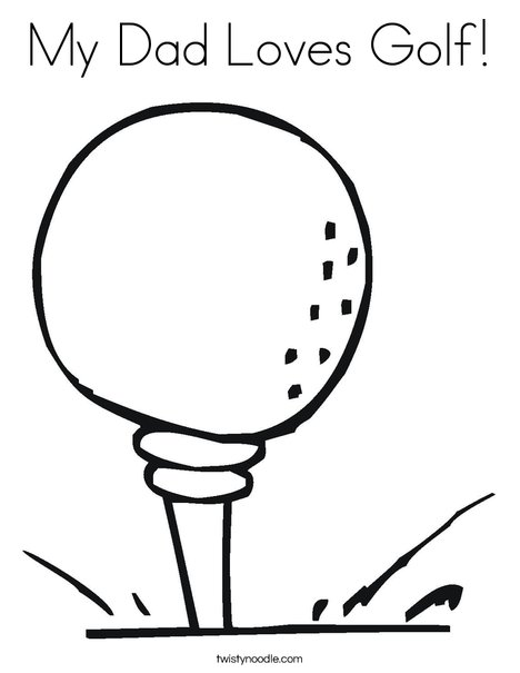 Golf ball on tee Coloring Page