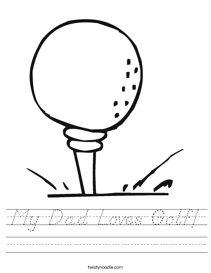 My Dad Loves Golf! Worksheet