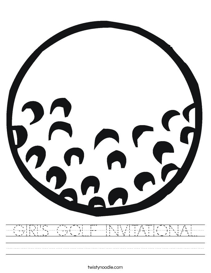 GIRL'S GOLF INVITATIONAL Worksheet