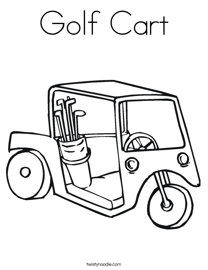 Golf Cart Coloring Page