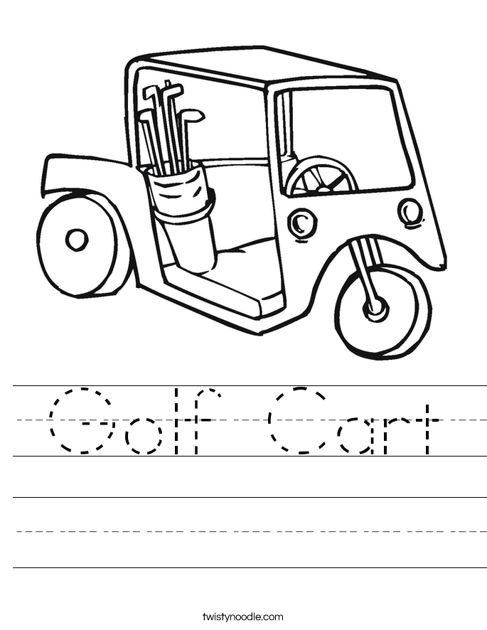 Golf Cart Worksheet