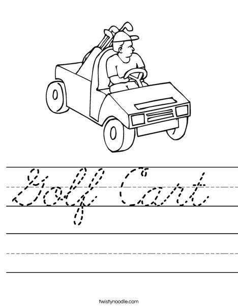 Golf Cart Worksheet