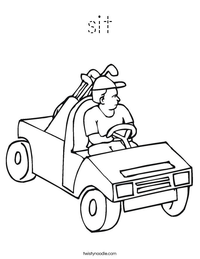 sit Coloring Page