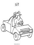 sit Coloring Page