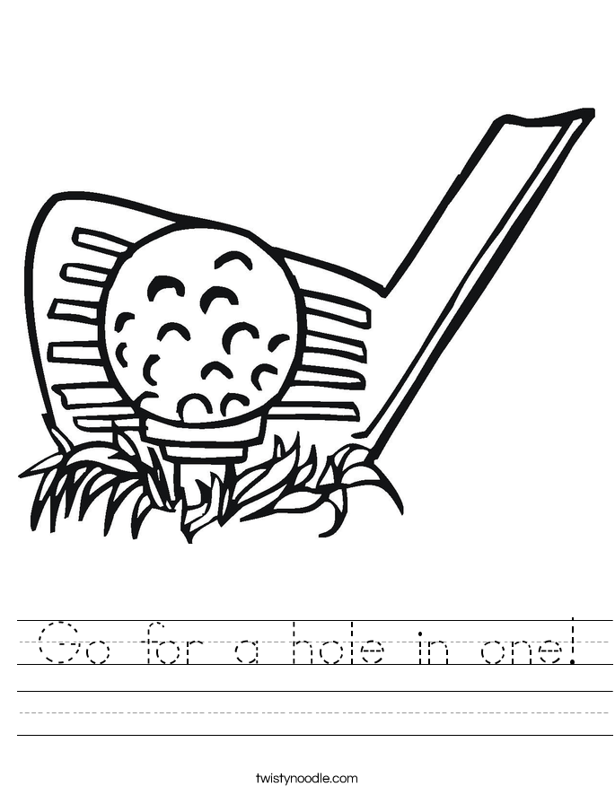 Go for a hole in one! Worksheet