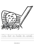 Go for a hole in one! Worksheet