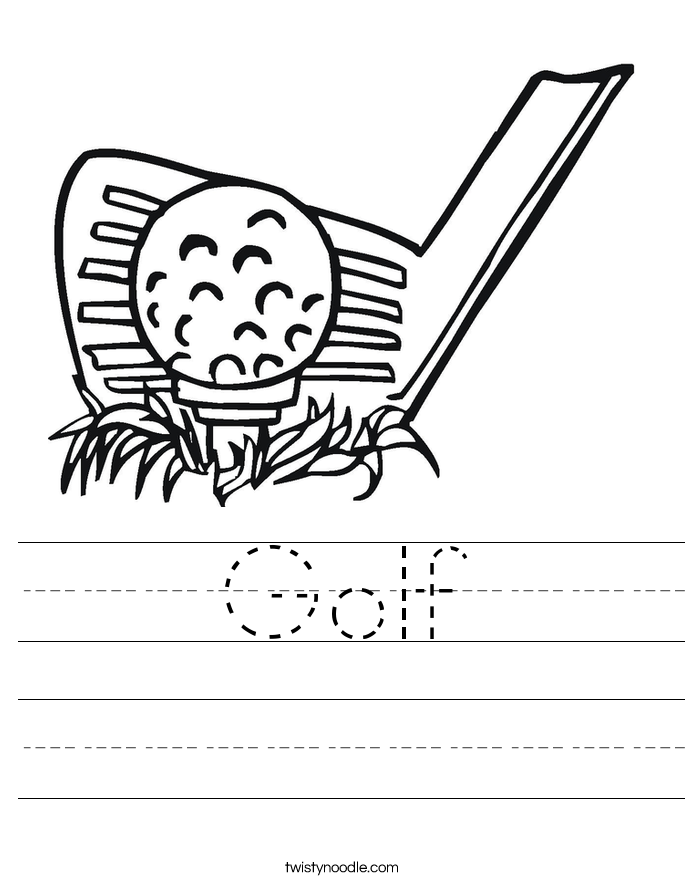 golf worksheet twisty noodle