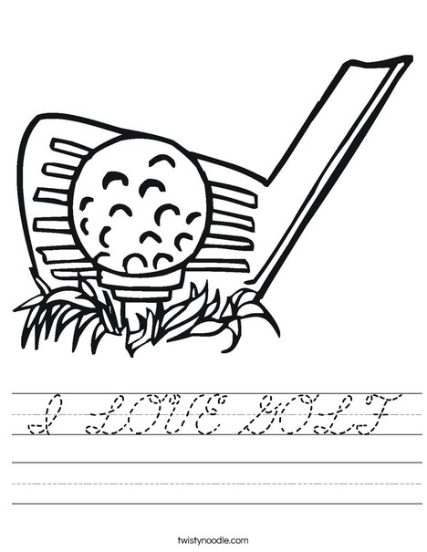 Golf Club and Ball Worksheet