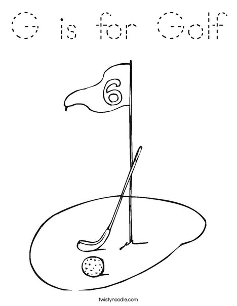 Golf Course Coloring Page