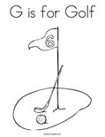 G is for GolfColoring Page