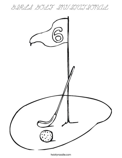 Golf Course Coloring Page