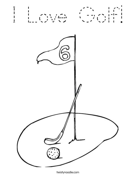 Golf Course Coloring Page
