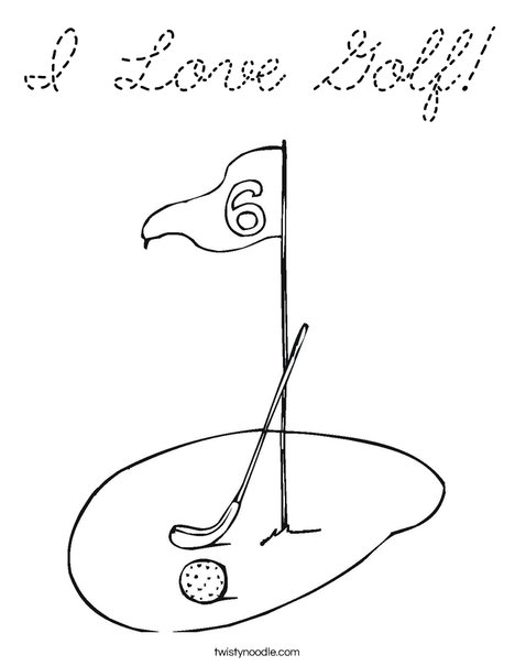 Golf Course Coloring Page