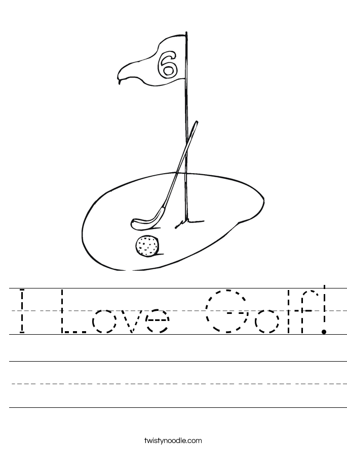 I Love Golf! Worksheet