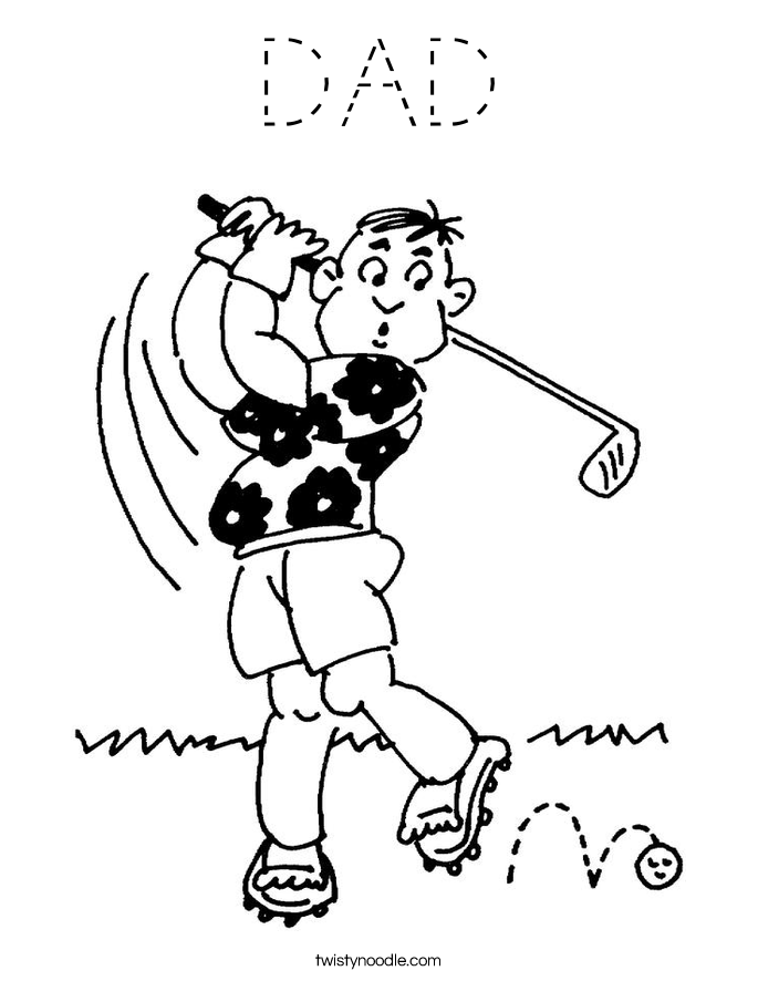 DAD Coloring Page