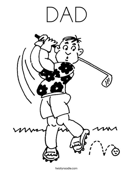 Golfer Coloring Page