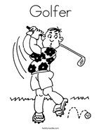 Golfer Coloring Page