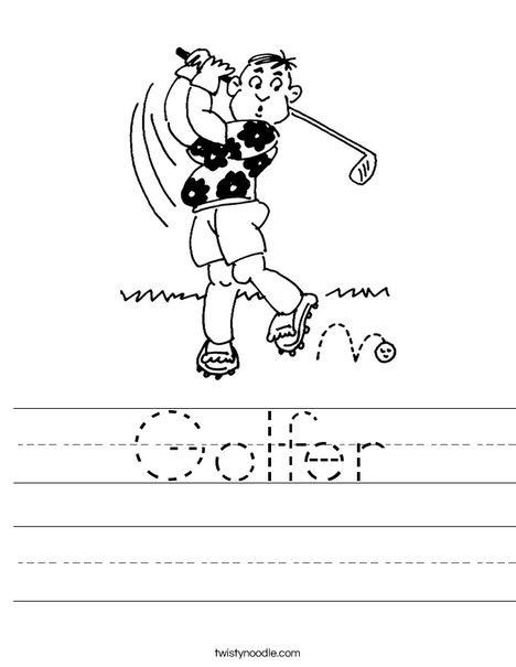 Golfer Worksheet - Twisty Noodle