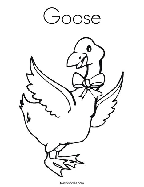 goose coloring page