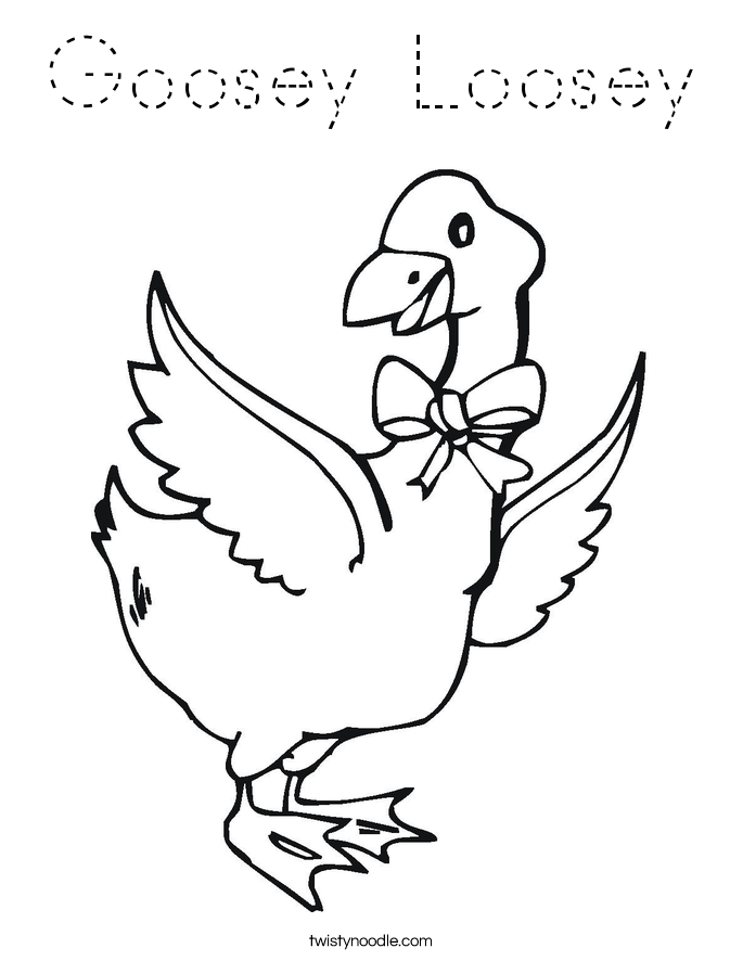 Goosey Loosey Coloring Page