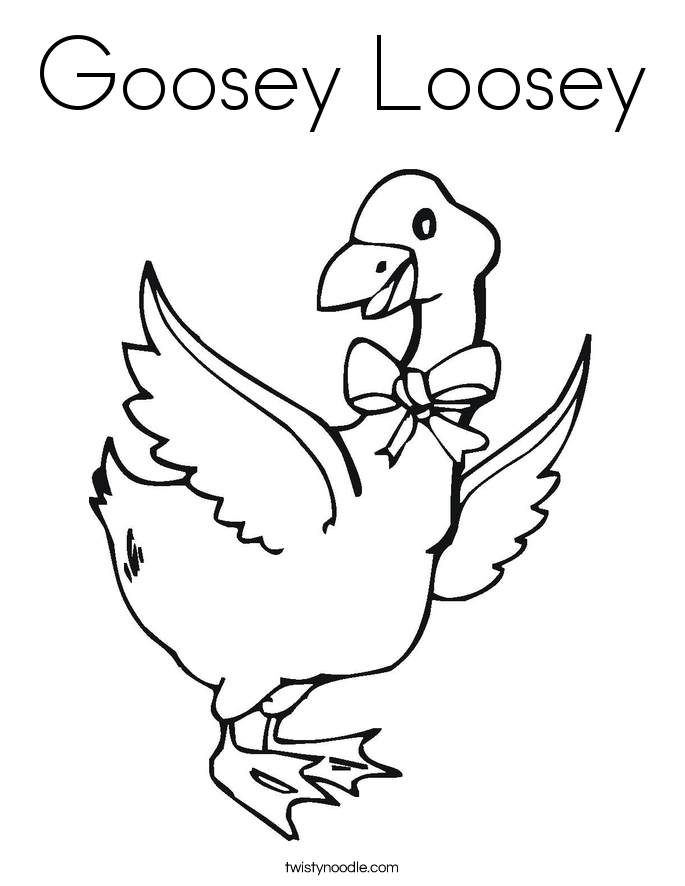 Goosey Loosey Coloring Page