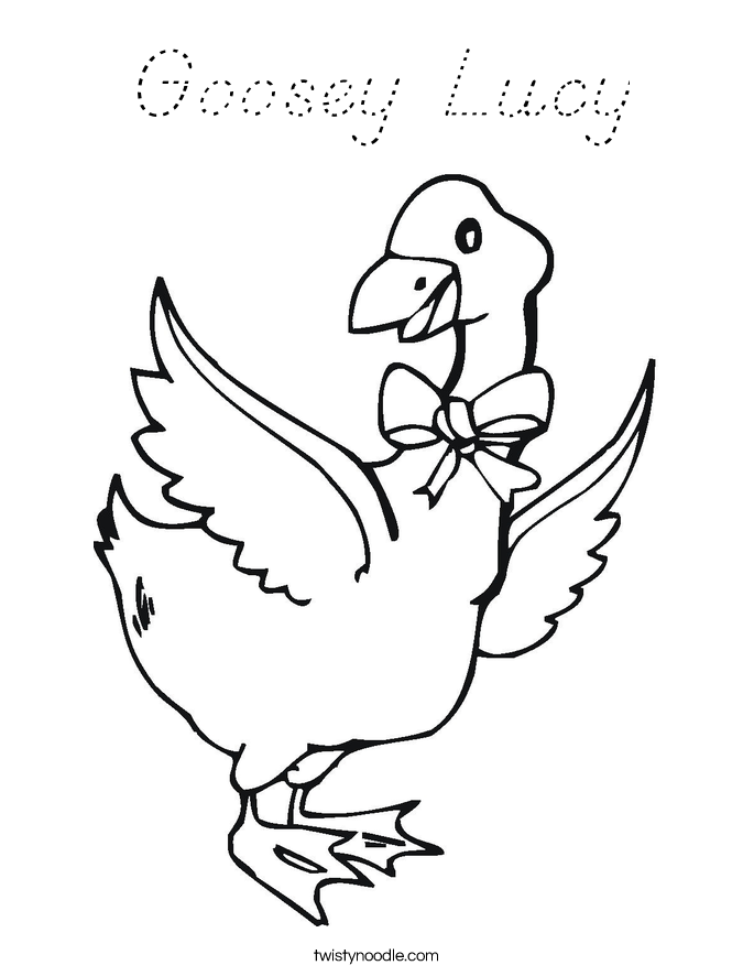 Goosey Lucy Coloring Page