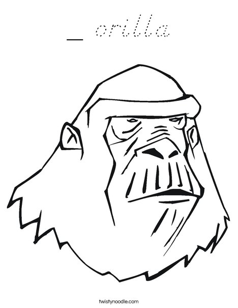 Ape Coloring Page