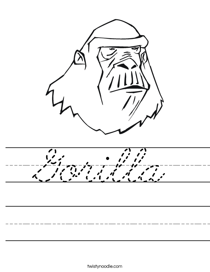 Gorilla Worksheet