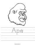 Ape Worksheet