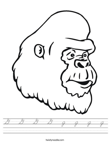 Gorilla Head Worksheet