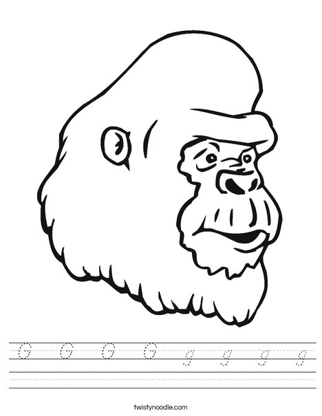 Gorilla Head Worksheet