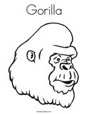 Gorilla Coloring Page