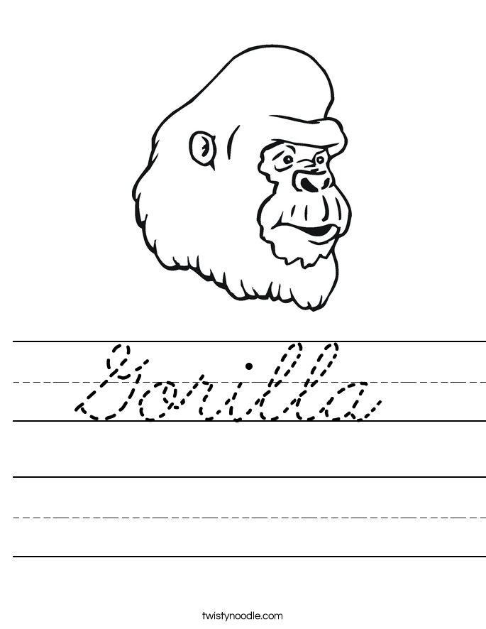 Gorilla Worksheet