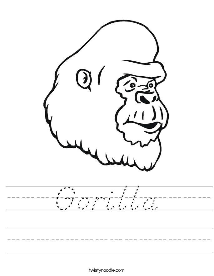 Gorilla Worksheet