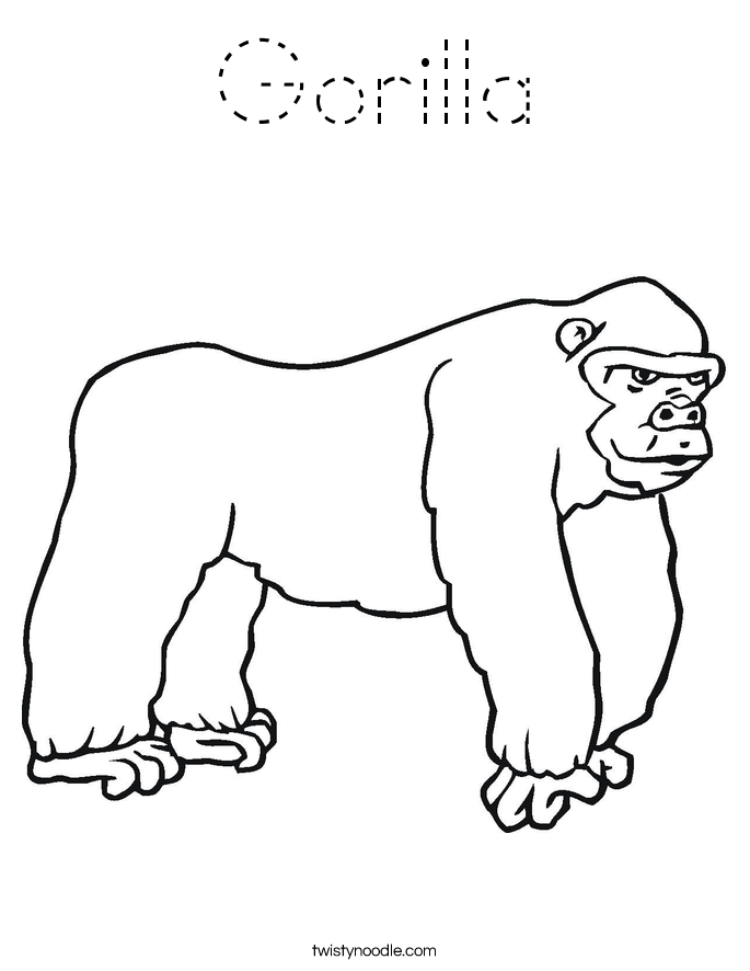 Gorilla Coloring Page