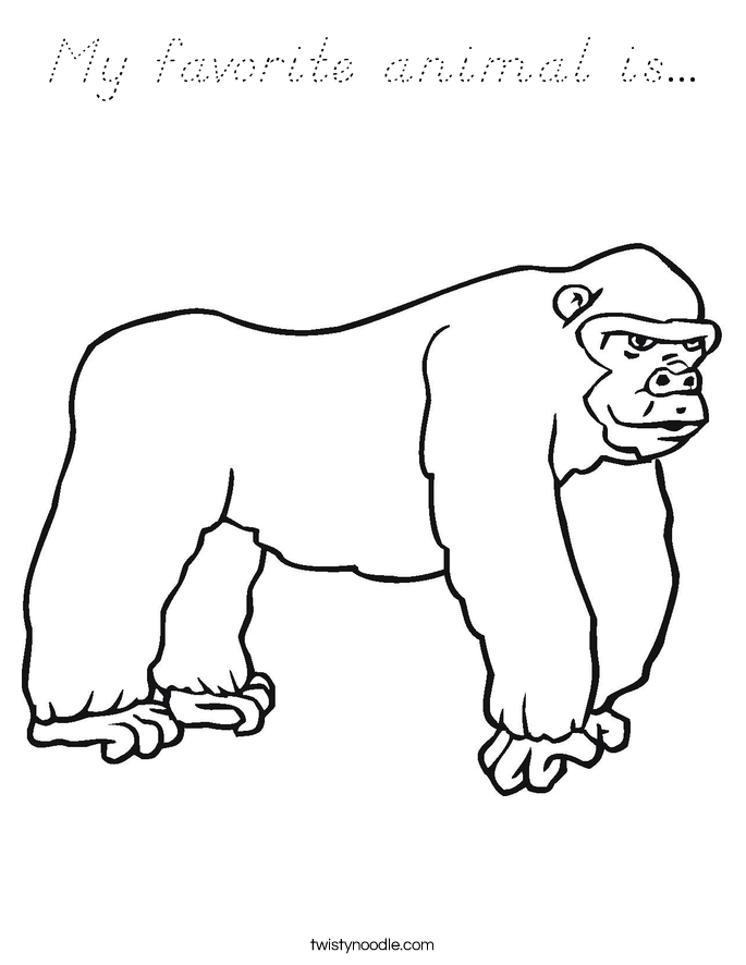 My favorite animal is... Coloring Page