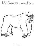 My favorite animal is Coloring Page