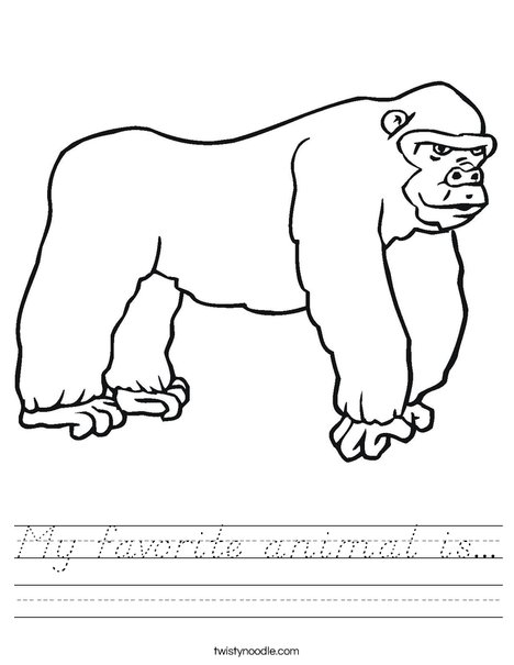 Gorilla Worksheet