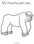 My favorite part was... Coloring Page