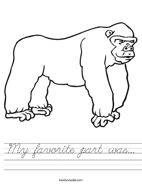 Gorilla Worksheet