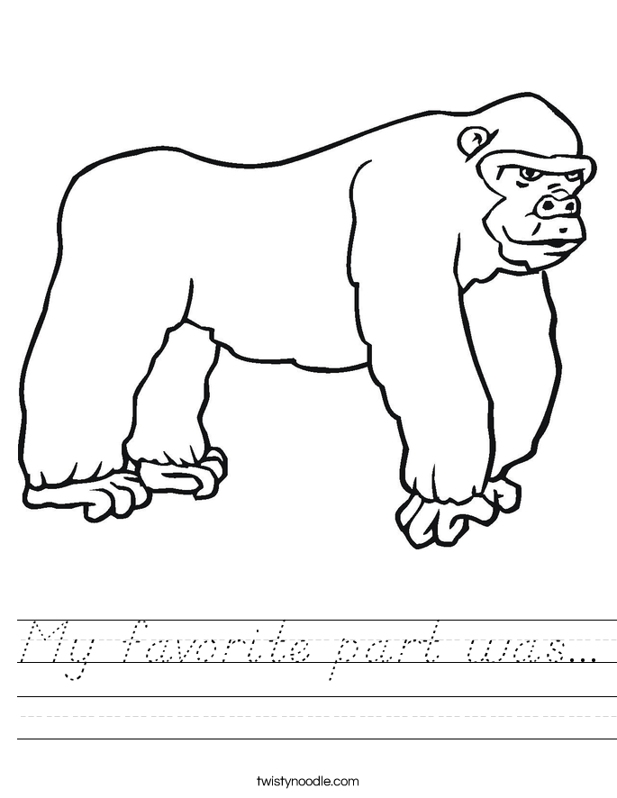My favorite part was... Worksheet