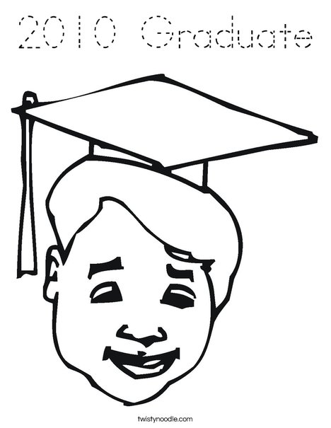 Boy Graduate Coloring Page