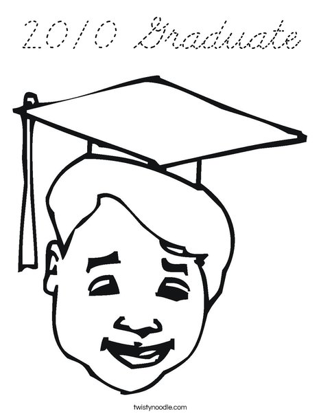 Boy Graduate Coloring Page