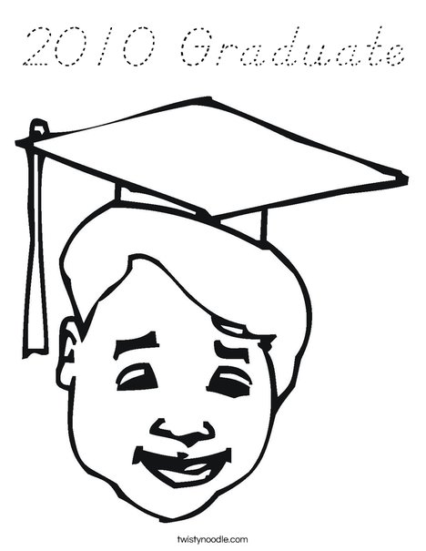 Boy Graduate Coloring Page