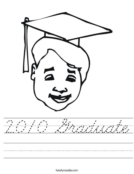 Boy Graduate Worksheet