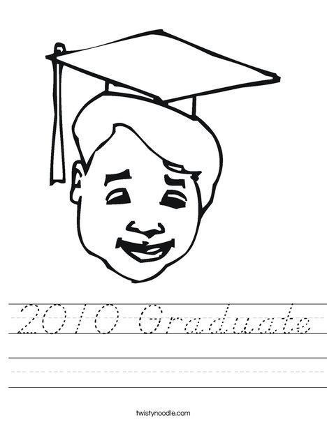 Boy Graduate Worksheet